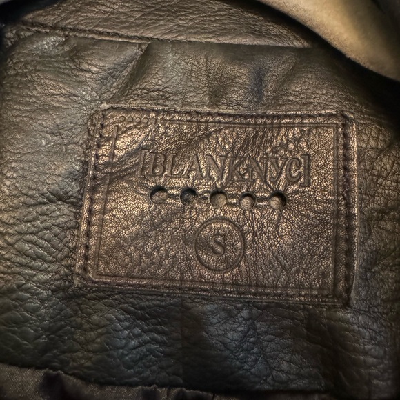 Blanknyc black and floral embroidered leather moto jacket - Picture 3 of 6